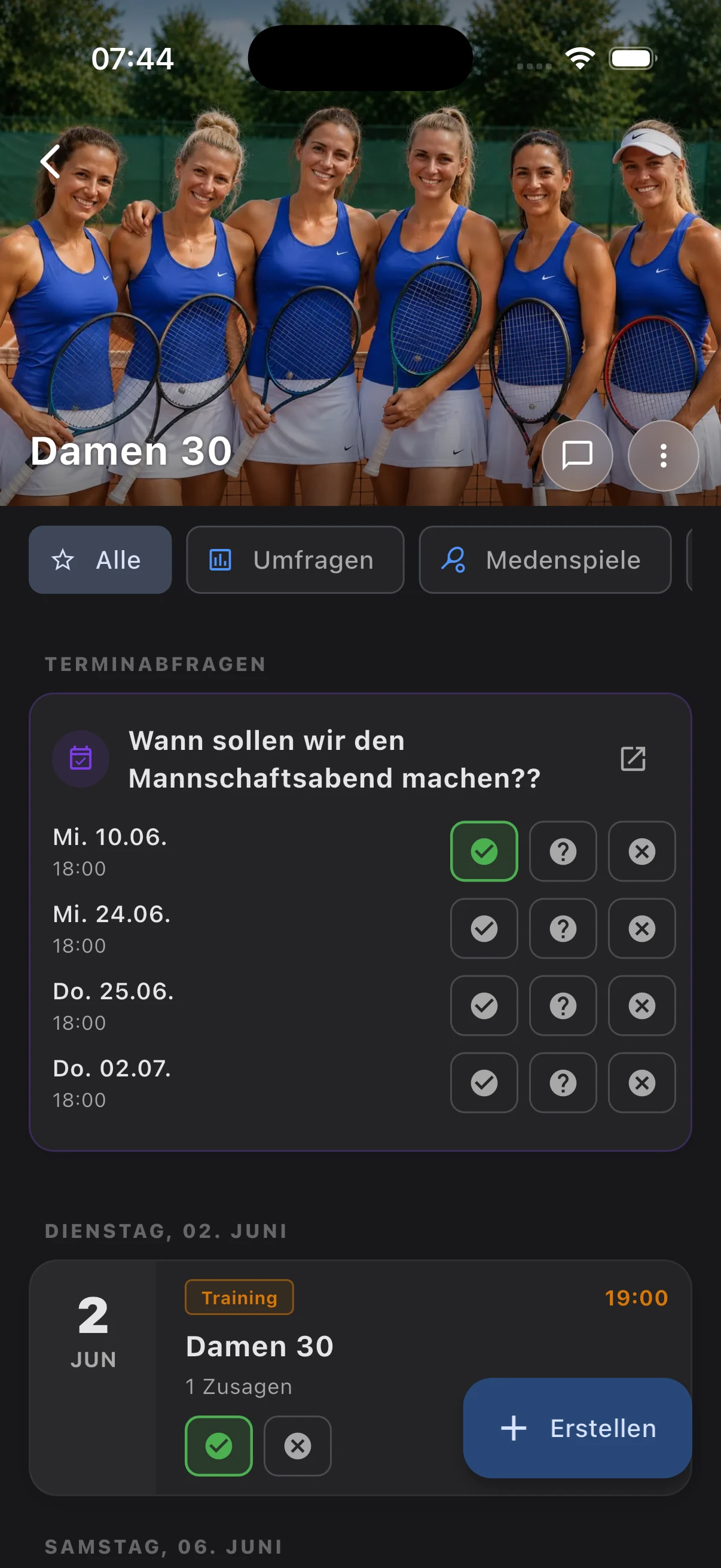 Team-Umfragen